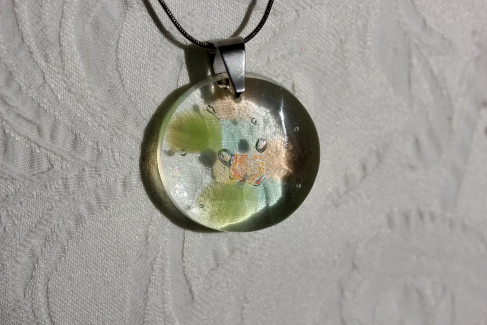 Víz üveg medál - Anima Mundi ékszerek
